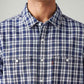 Men's Checkered Relaxed Fit Shirt - Detail View