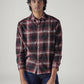 Men's Checkered Relaxed Fit Shirt - Front View