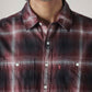 Men's Checkered Relaxed Fit Shirt - Detail View