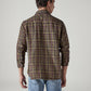 Men's Checkered Relaxed Fit Shirt - Back View