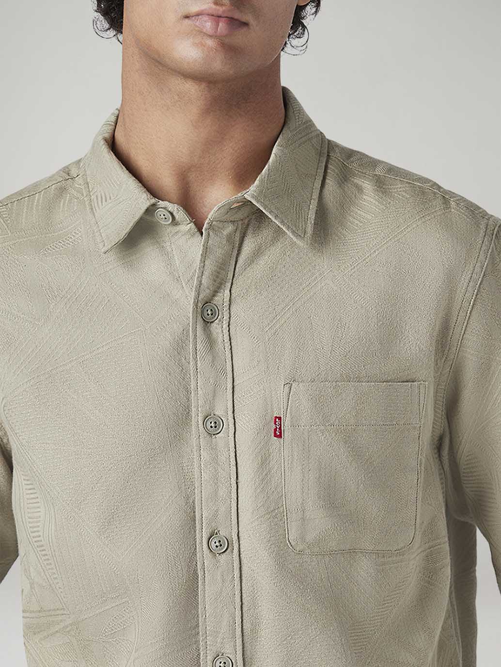 Men's Self Design Relaxed Fit Shirt - 20 View