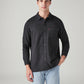 Men's Self Design Relaxed Fit Textured Shirt - Front View