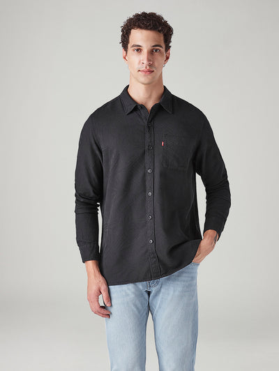levi's Men's Self Design Relaxed Fit Textured Shirt-picture-10