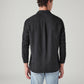 Men's Self Design Relaxed Fit Textured Shirt - Back View