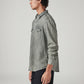 Men's Solid Relaxed Fit Denim Shirt - Side View