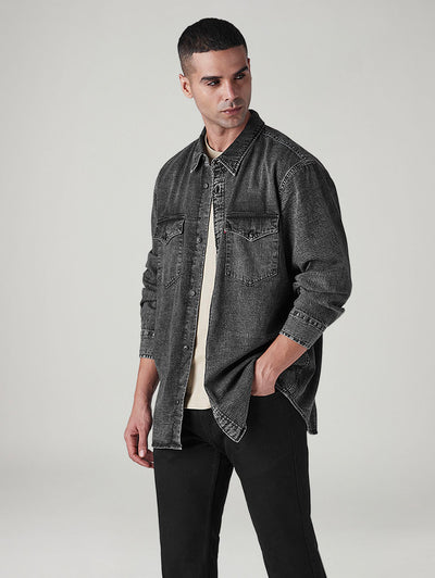 levi's Men's Solid Relaxed Fit Denim Shirt-picture-29