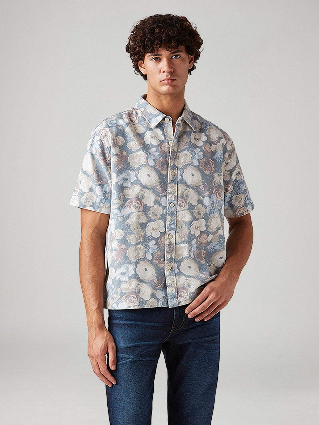 Men's Floral Relaxed Fit Shirt
