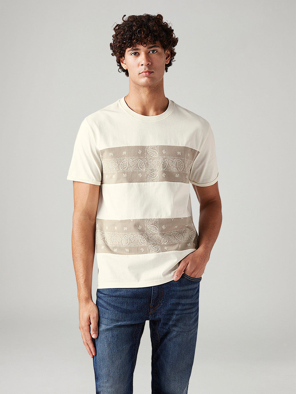 Men's Striped Loose Fit T-Shirt