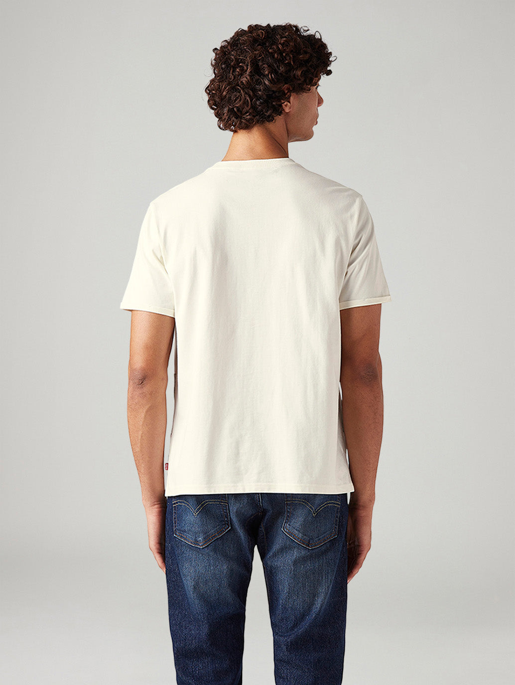 Men's Striped Loose Fit T-Shirt - Back View