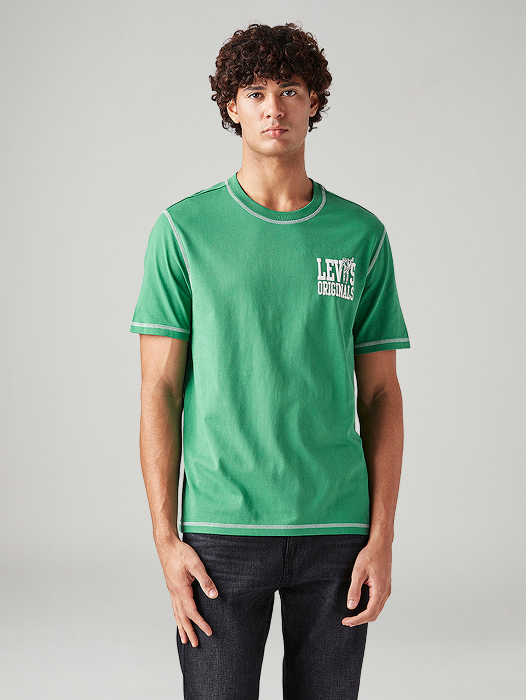 Men's Typography Printed Regular Fit T-Shirt - Front View