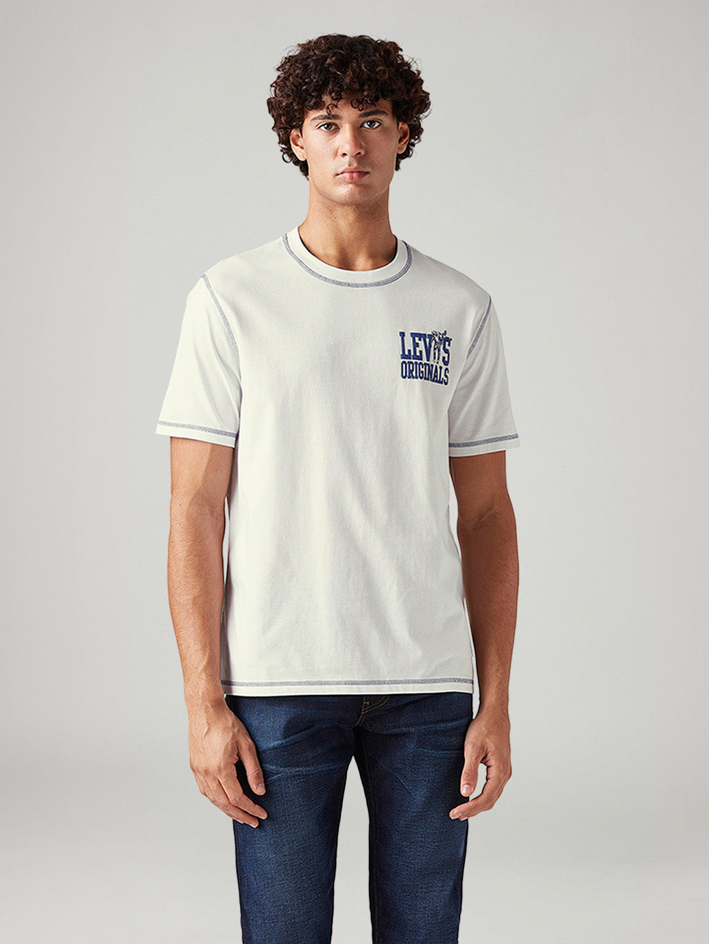 Men's Typography Printed Regular Fit T-Shirt - Front View