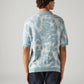 Men's Floral Regular Fit Textured Polo T-Shirt - Back View