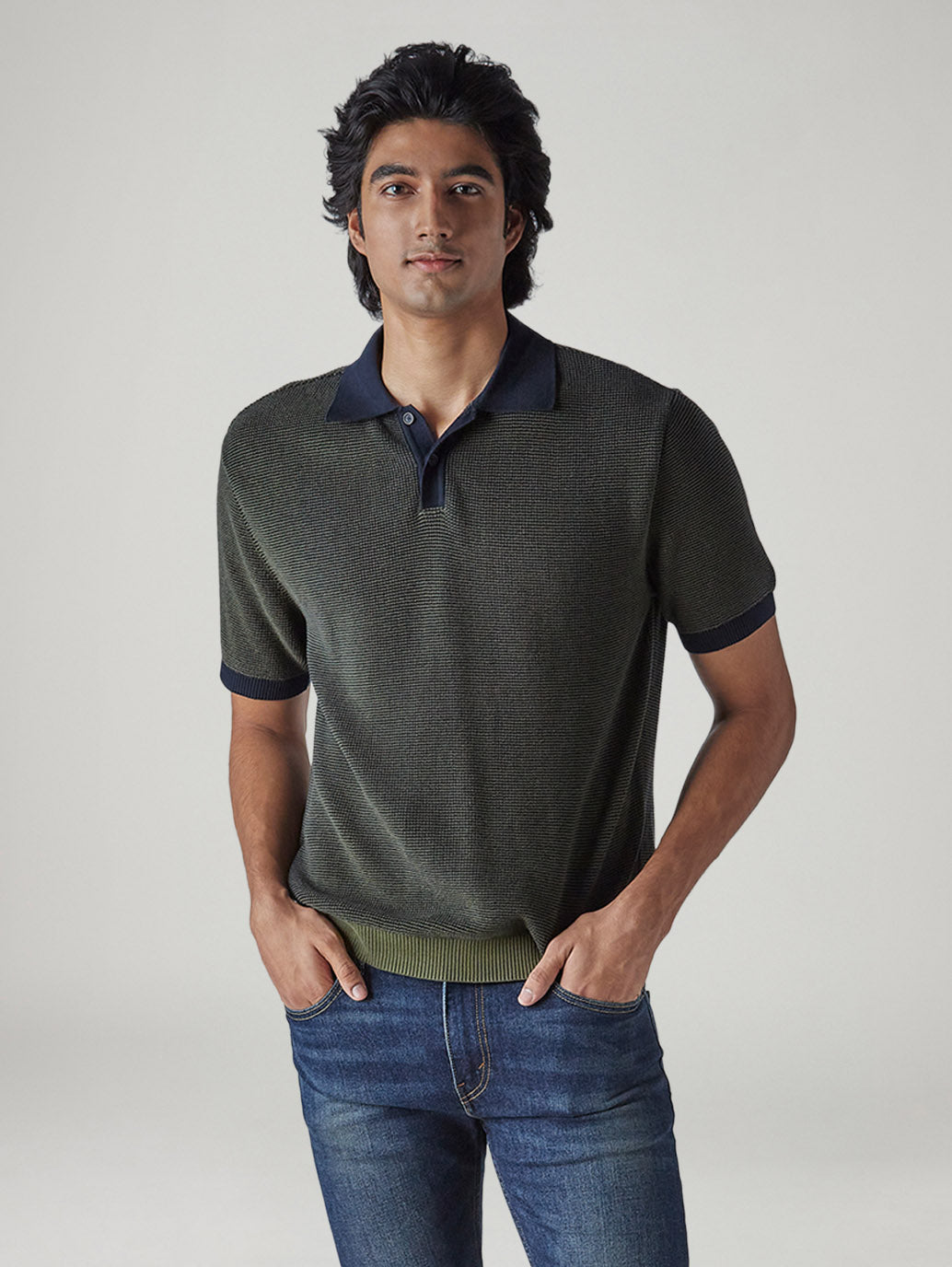 Men's Colorblock Regular Fit Polo T-Shirt - Styleshot View
