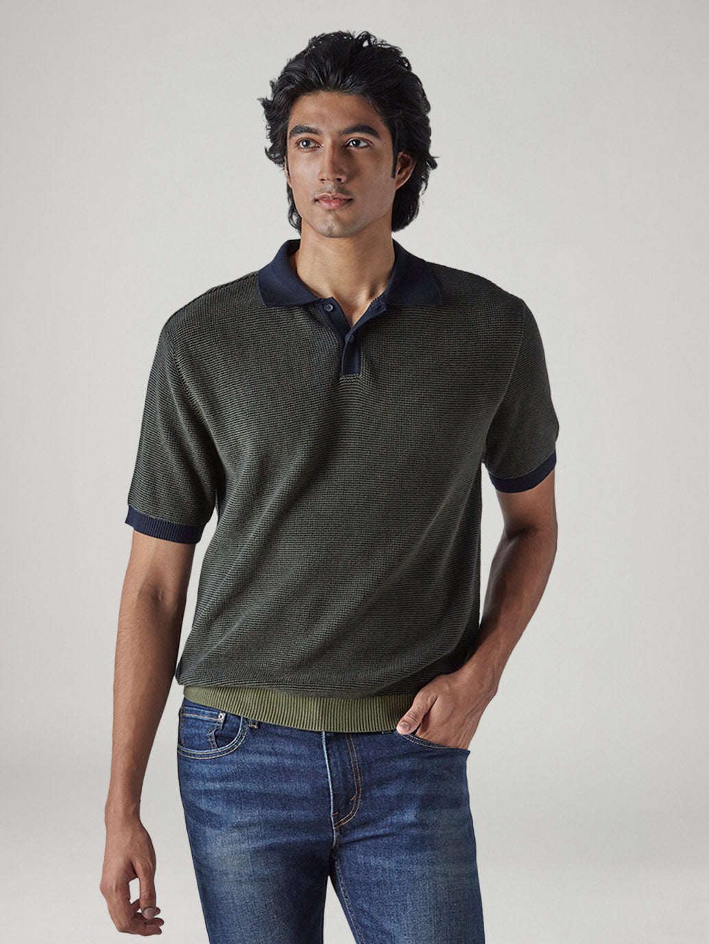 Men's Colorblock Regular Fit Polo T-Shirt