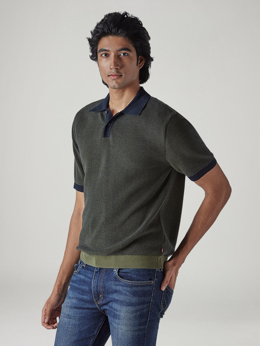 Men's Colorblock Regular Fit Polo T-Shirt - Side View