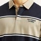 Men's Colorblock Navy Polo T-shirt - Detail View
