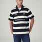 Men's Striped Loose Fit Polo T-shirt - Styleshot View