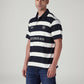 Men's Striped Loose Fit Polo T-shirt - Side View