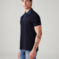 Men's Solid Slim Fit Polo T-Shirt - Side View