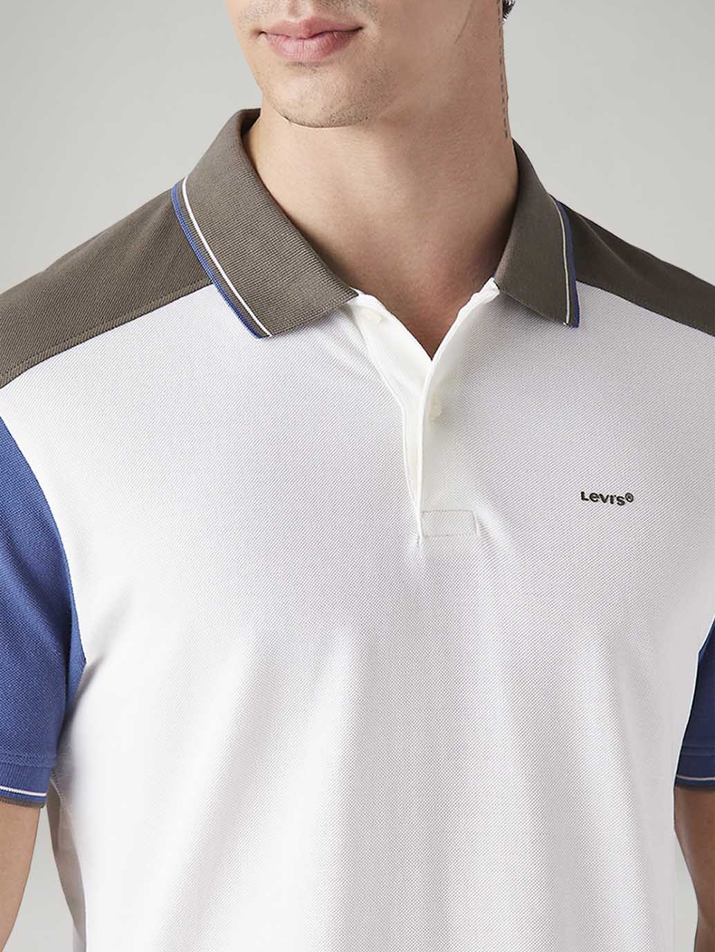 Men's Colorblock Slim Fit Polo T-Shirt - Detail View