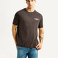Men's Brand Logo Brown Crew Neck T-shirt - Styleshot View