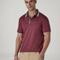 Men's Colorblock Maroon Interlock Polo T-shirt - Styleshot View
