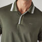 Men's Colorblock Olive Interlock Polo T-shirt - 20 View