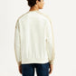 Men's Colorblock Cream Crew Neck Sweatshirt - Back View