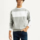Men's Colorblock Grey Crew Neck Sweatshirt - Styleshot View