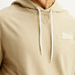 Men's Solid Beige Hooded Sweatshirt - Detail View
