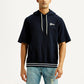 Men's Solid Navy Hooded Sweatshirt - Front View