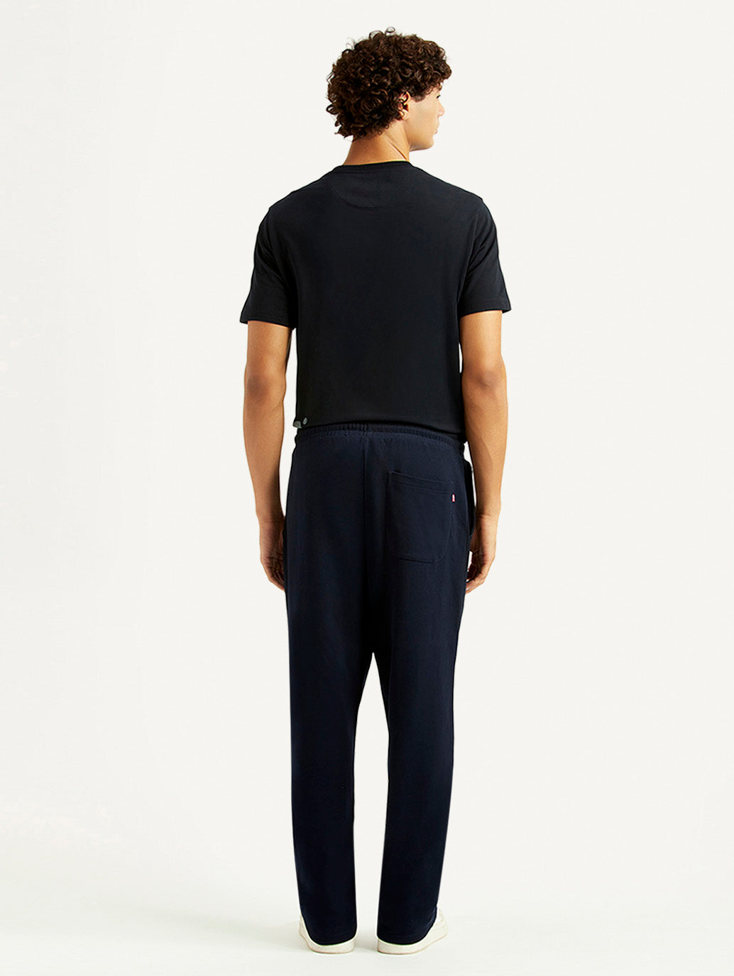 Men's Navy Regular Fit Joggers - Back View