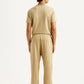 Men's Beige Regular Fit Joggers - Back View