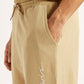 Men's Beige Regular Fit Joggers - Detail View