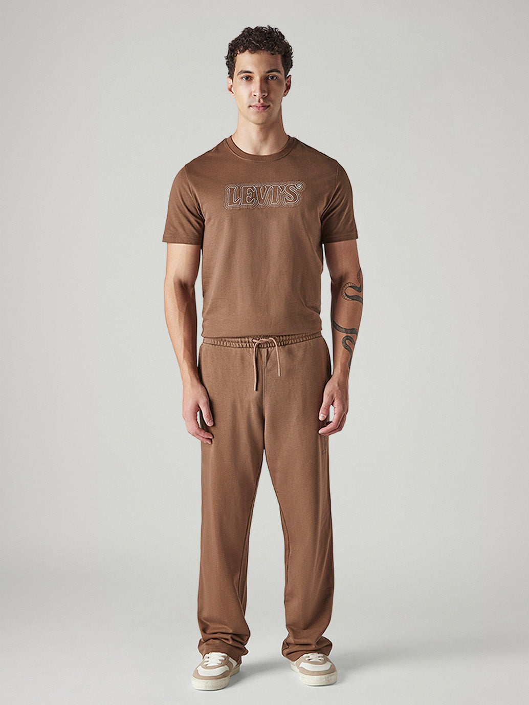 Men's Regular Fit Mid Rise Joggers - Front View