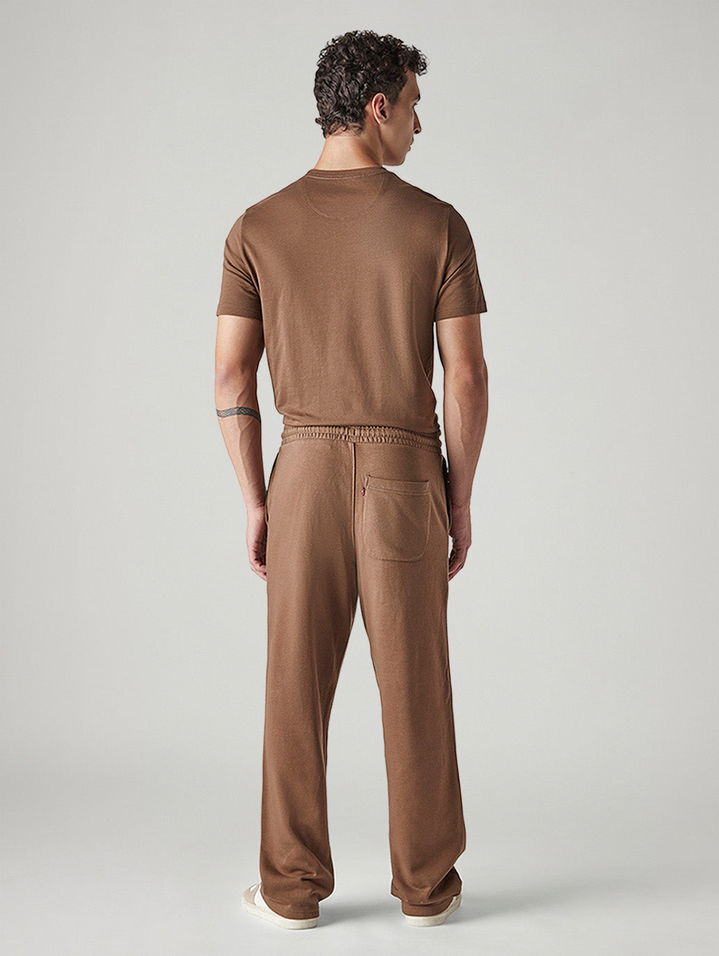 Men's Regular Fit Mid Rise Joggers - Back View