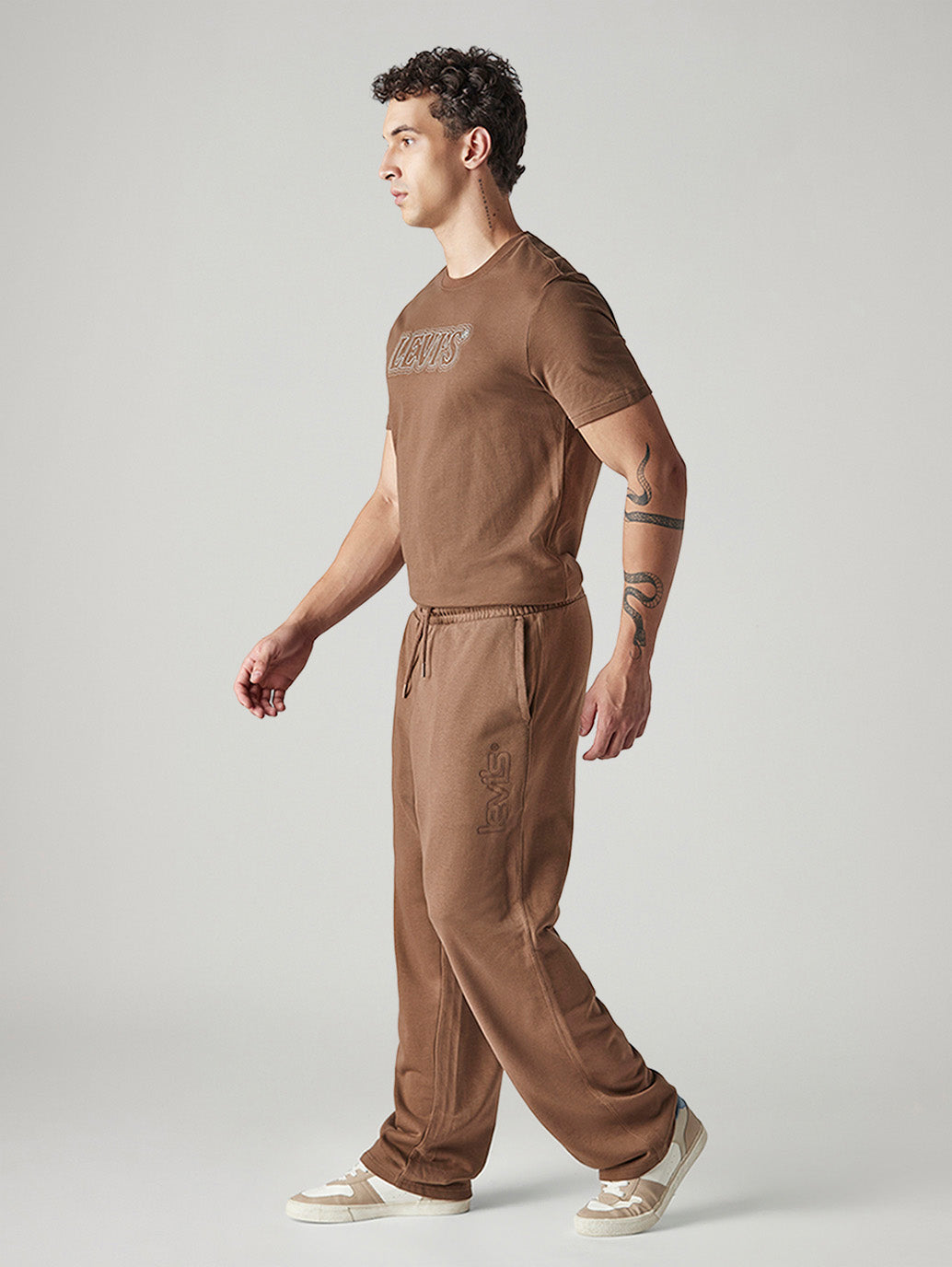 Men's Regular Fit Mid Rise Joggers - Side View