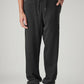 Men's Black Regular Fit Mid Rise Joggers - Front View