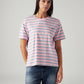 Women's Striped Relaxed Fit T-Shirt - Front View