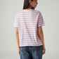 Women's Striped Relaxed Fit T-Shirt - Back View