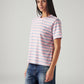 Women's Striped Relaxed Fit T-Shirt - Side View