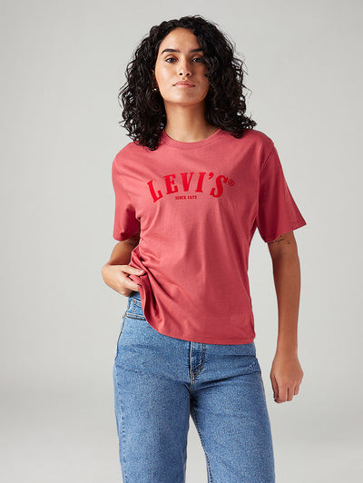 Women's Logo Printed Relaxed Fit T-Shirt