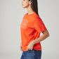 Women's Typography Printed Relaxed Fit T-Shirt - Side View