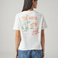 Women's Graphic Print Relaxed Fit T-Shirt - Back View