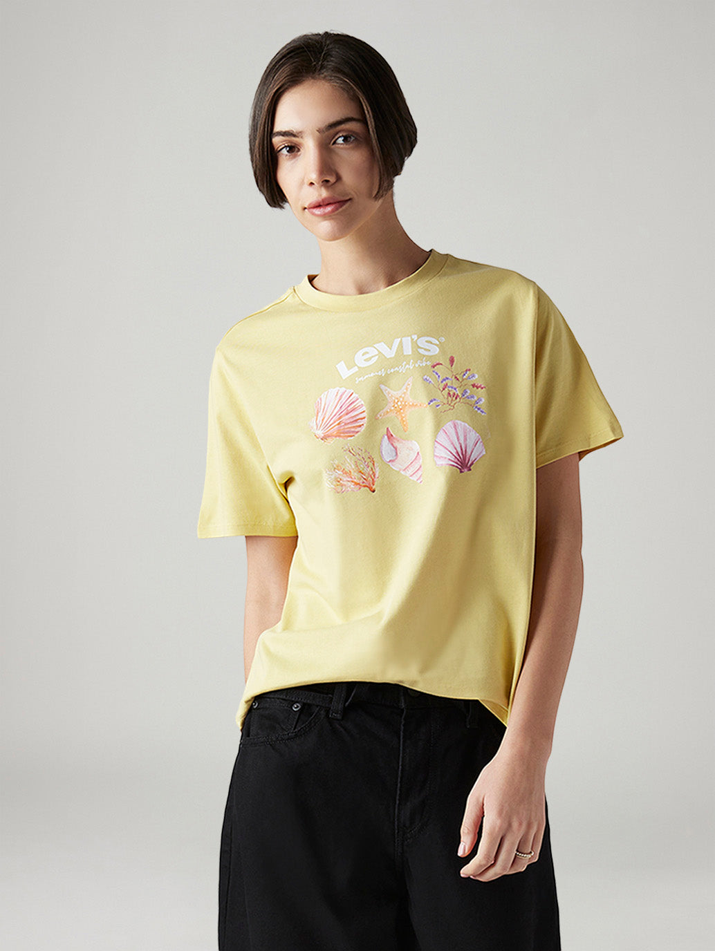 Women's Graphic Print Relaxed Fit T-Shirt - Styleshot View