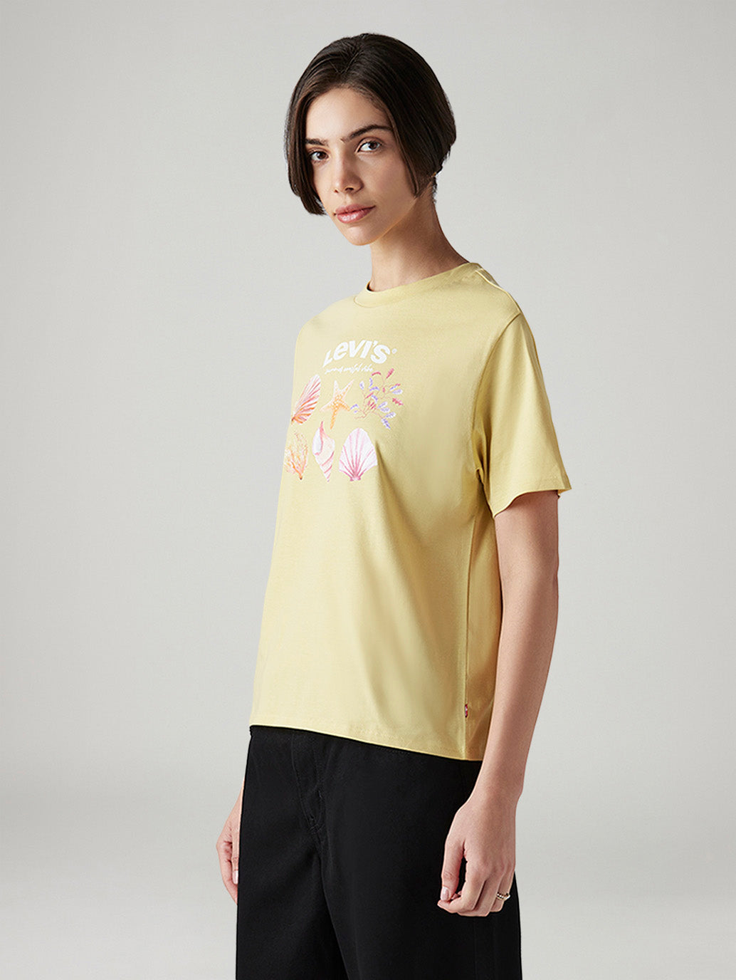 Women's Graphic Print Relaxed Fit T-Shirt - Side View