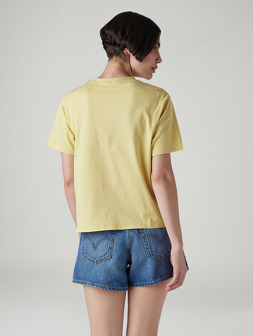 Women's Embroidered Relaxed Fit T-Shirt - Back View