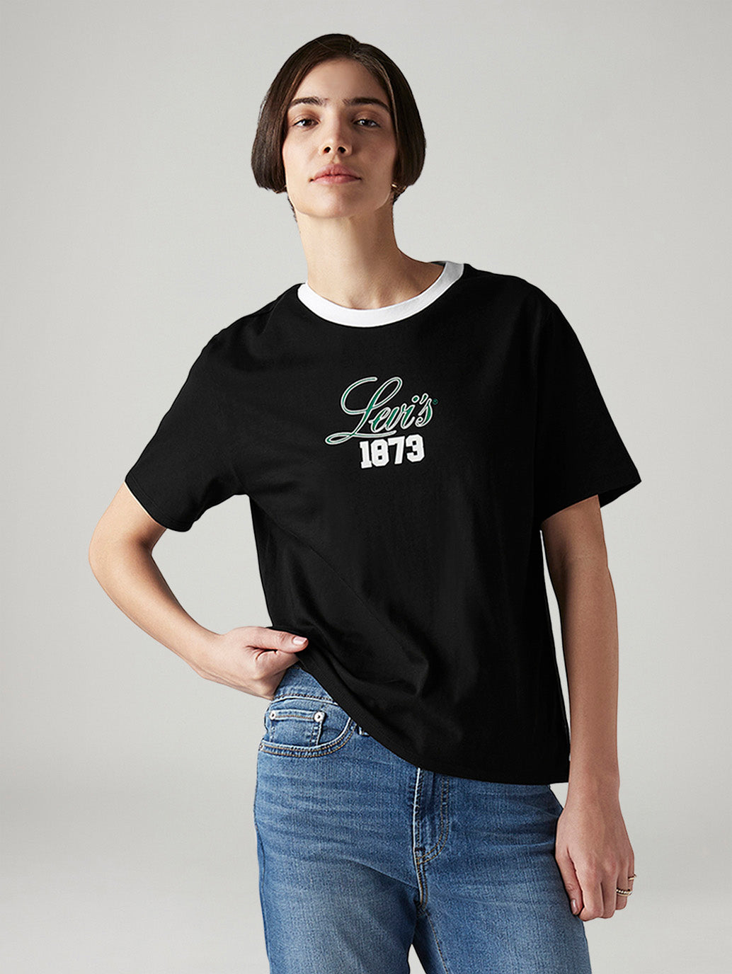 Women's Typography Printed Relaxed Fit T-Shirt