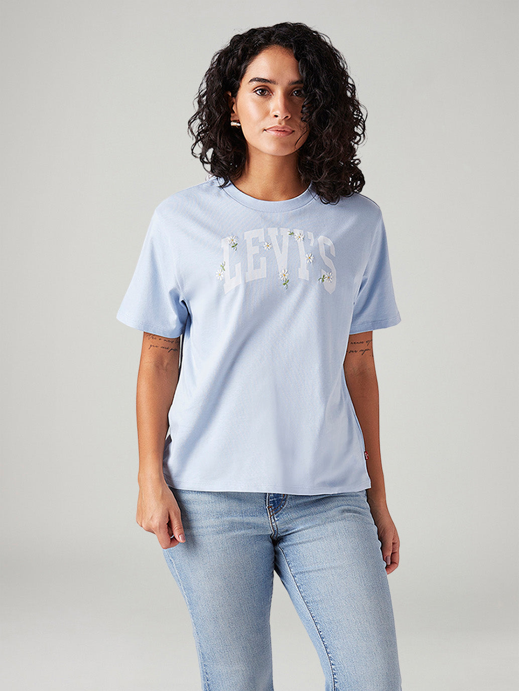Women's Logo Printed Relaxed Fit T-Shirt - Styleshot View