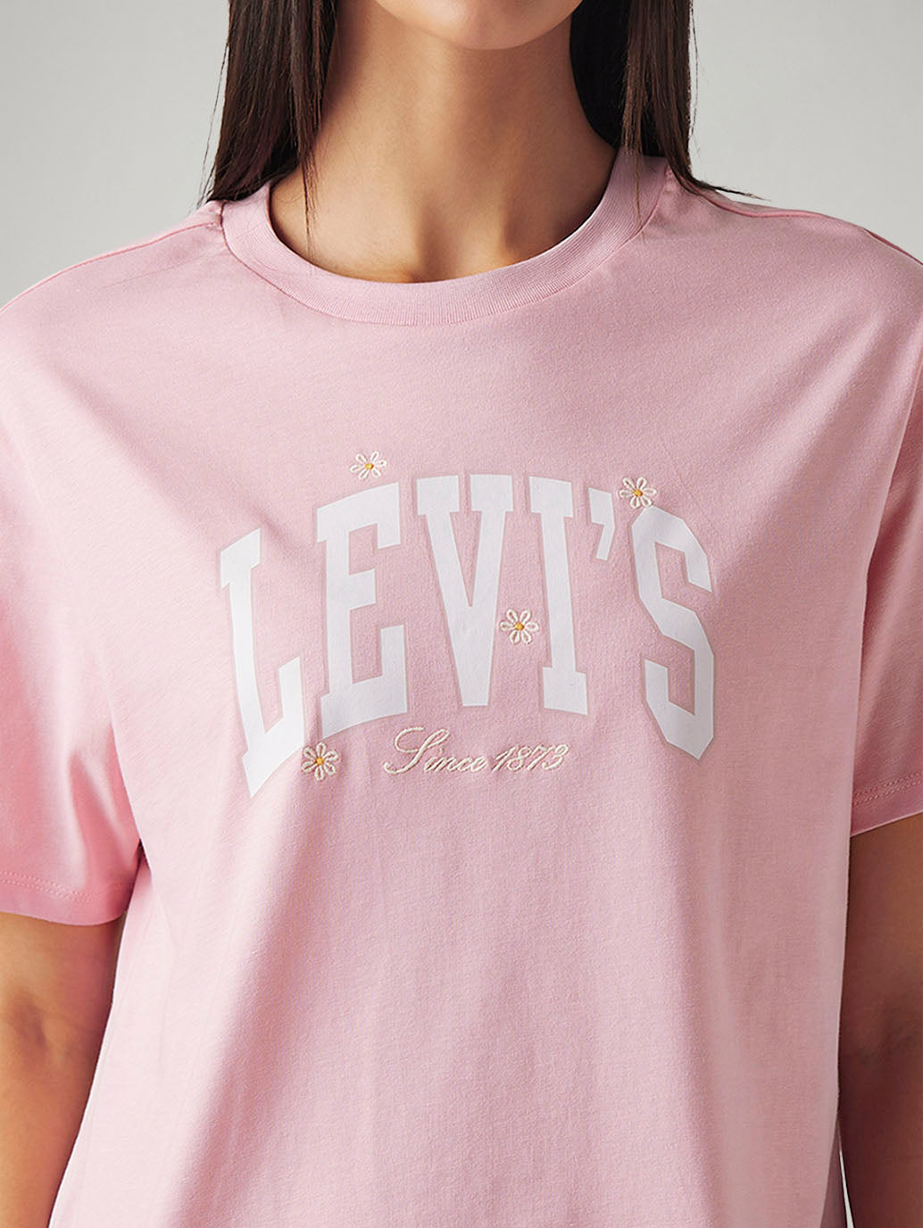 Women's Logo Printed Relaxed Fit T-Shirt - Detail View